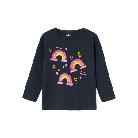 Name It longsleeve for girls with organic cotton print Dark Navy-116