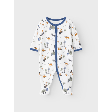 Name It baby romper with Forest print with buttons