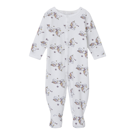 Name It baby romper with unicorn print with buttons Bright White-62