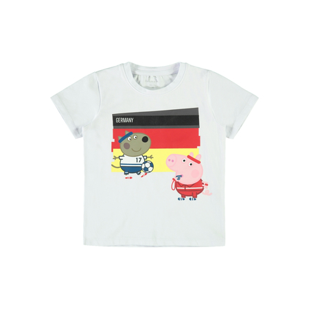 Name It T-Shirt mit Peppa Pig und Fussball Design Bright White-92