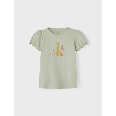 Name It Mdchen Kleinkind T-Shirt Giraffe aus Bio-Baumwolle Desert Sage-74