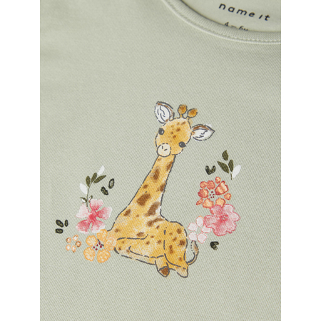Name It Mdchen Kleinkind T-Shirt Giraffe aus Bio-Baumwolle Desert Sage-74
