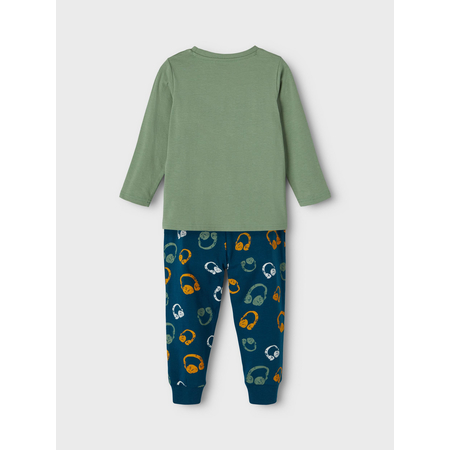 Name It Jungen Pyjama Set Beats aus Bio-Baumwolle Hedge Green-110-116