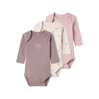 Name It M&auml;dchen Baby Body 3er Pack &quot;Loop&quot;