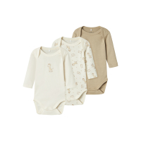 Name It Unisex Baby Body 3er Pack &quot;Giraffe&quot;