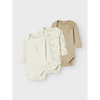 Name It Unisex Baby Body 3er Pack &quot;Giraffe&quot;