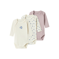 Name It M&auml;dchen Baby Body 3er Pack &quot;Flower&quot;