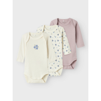 Name It M&auml;dchen Baby Body 3er Pack &quot;Flower&quot;