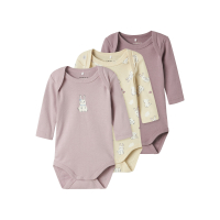 Name It M&auml;dchen Baby Body 3er Pack &quot;Bunny&quot;