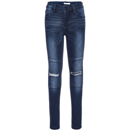 Name It girls skinny stretch jeans with knee cuts 104